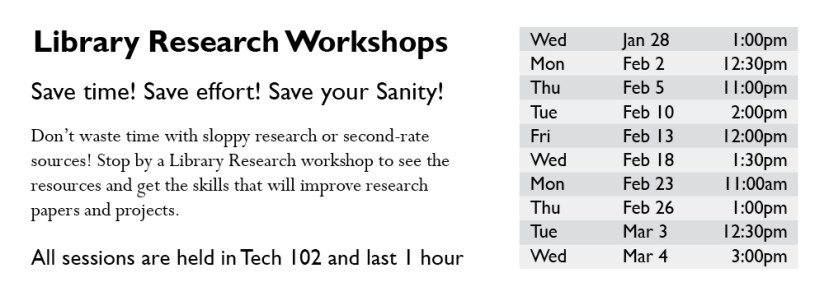 Library Research Workshops