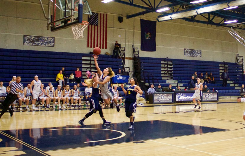 On the Home Court: SeaWolves Split With St. Clair; Women Play and Win Soundly, Men Suffer Disappointing 6-Point Loss