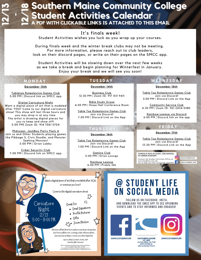 12/13 SMCC Events Newsletter