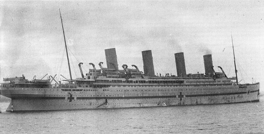 The HMHS Britannic, sister of the RMS Titanic