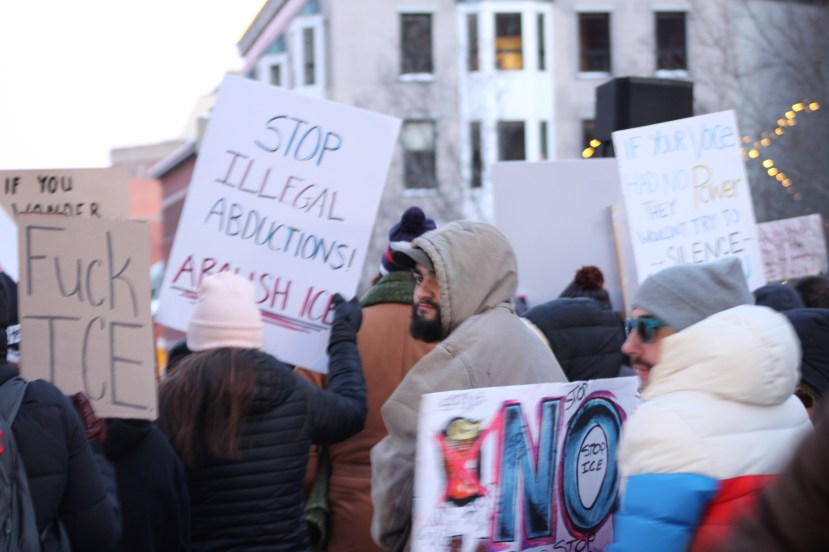 Anti-ICE Rally in Monument Square